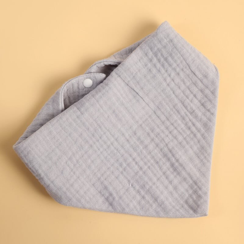 Baveta Triunghiulara, din Bumbac, pentru Copii 0-12 Luni, 33x32 cm, Rezistenta la Apa, Albastru