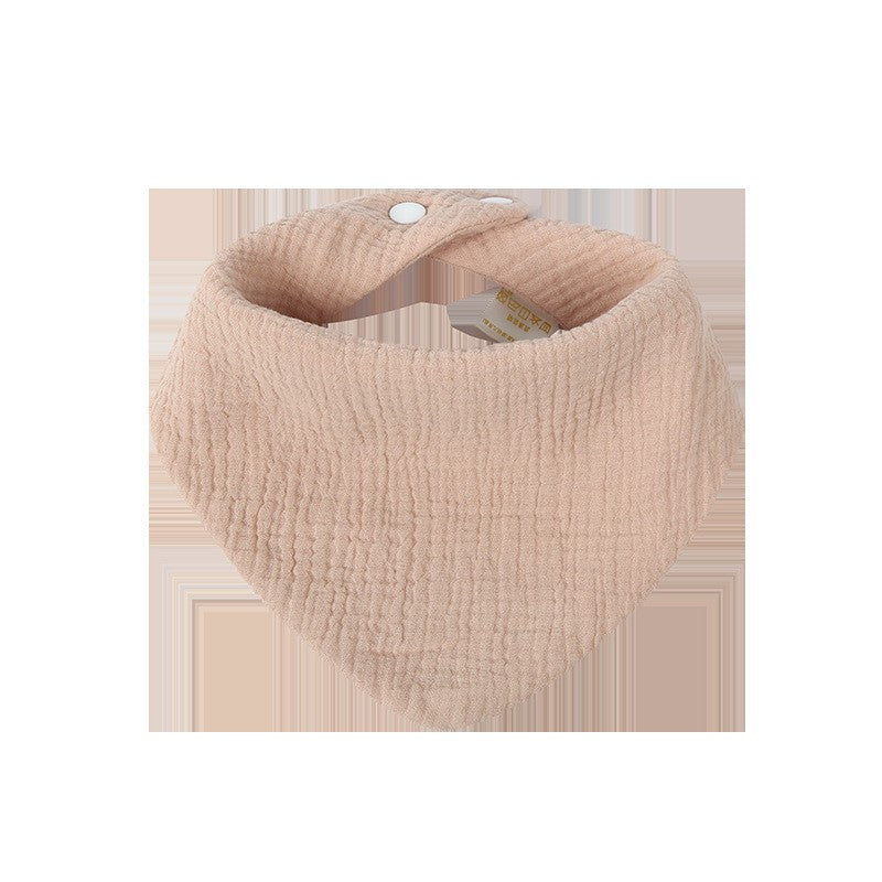 Baveta Triunghiulara, din Bumbac, pentru Copii 0-12 Luni, 33x32 cm, Rezistenta la Apa, Crem