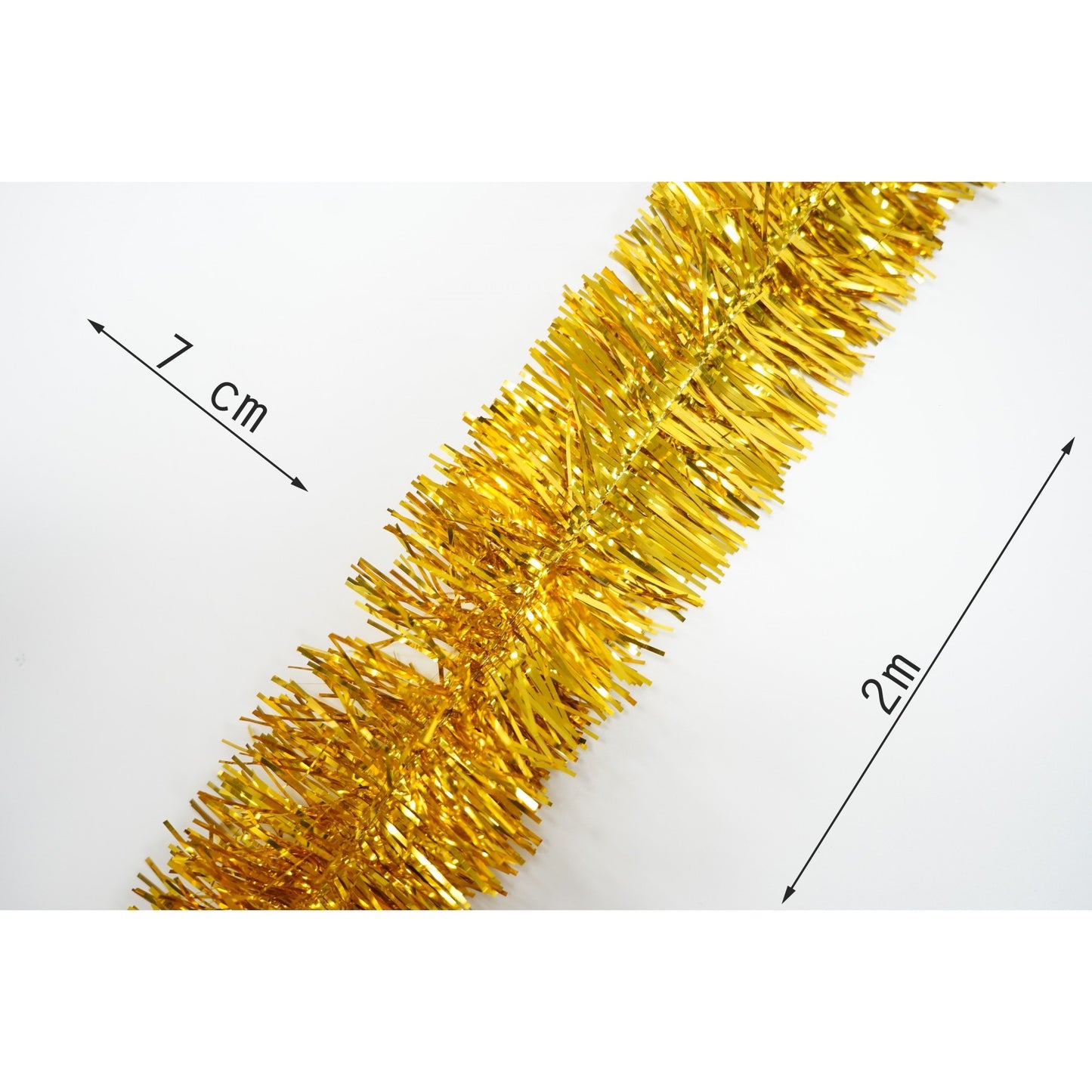 Beteala Craciun, auriu, marimea: 2 m x 7 cm material:folie PVC, interior/exterior