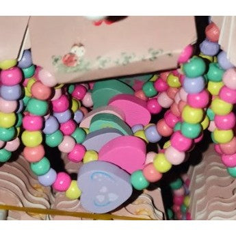 Bratara Curcubeu Elastica, Bile si Pandantive din Lemn Colorate, Modele pentru Copii