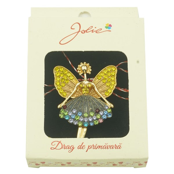 Brosa Multicolora Jolie model Balerina cu Aripi