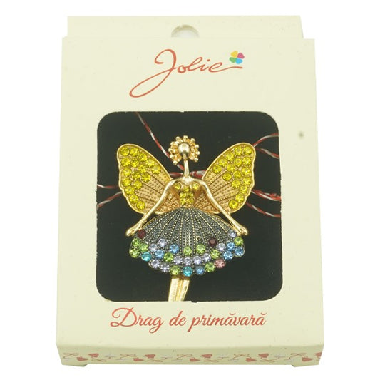Brosa Multicolora Jolie model Balerina cu Aripi