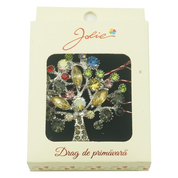 Brosa Multicolora Jolie model Copac Pietre