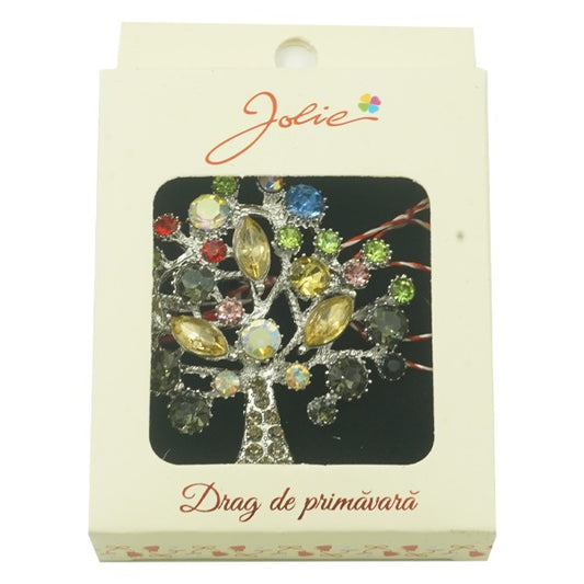 Brosa Multicolora Jolie model Copac Pietre