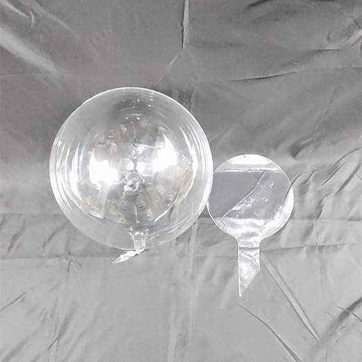 Buchet Decorativ, Trandafir in Balon cu Lumini Led, Diametru 35 cm, 2 x Baterii AA (neincluse), Albastru/Alb