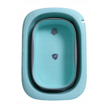 Cada Pliabila pentru Baie, din PP+TPE, pentru Copii 0-6 Ani, cu Picioare, Suport de Sezut, Scurgere Etans, 80 x 52 x 42 cm, Albastru