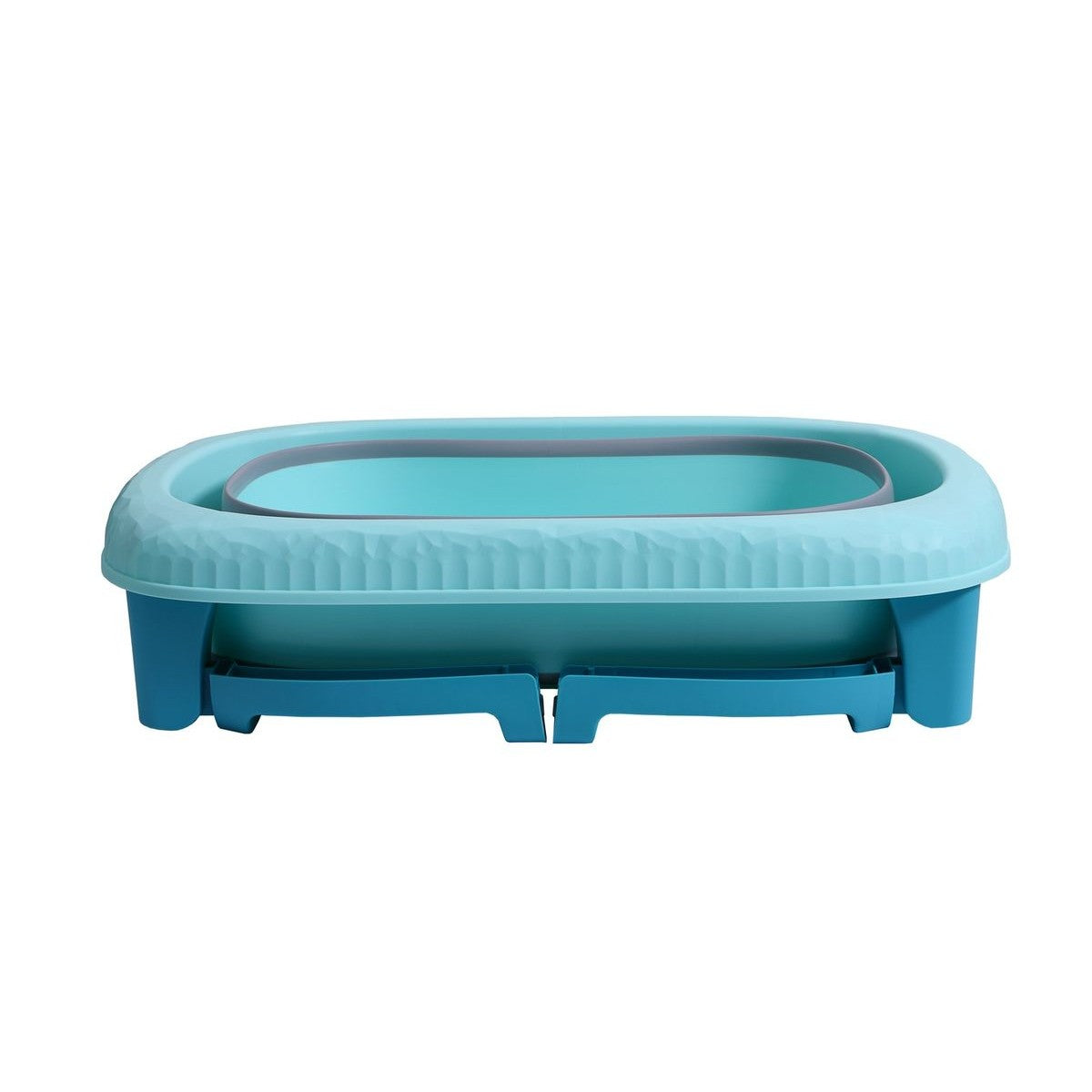 Cada Pliabila pentru Baie, din PP+TPE, pentru Copii 0-6 Ani, cu Picioare, Suport de Sezut, Scurgere Etans, 80 x 52 x 42 cm, Albastru