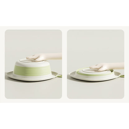 Cada Pliabila pentru Baie pentru Copii, Cadita pentru Bebelusi, Model Romb cu Balon, Verde, 31.5x31.5x3.5 cm, 3L