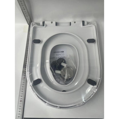 Capac de Toaleta cu Reductie 2 in 1, pentru Copii si Adulti, Coborare Lenta si Silentioasa, Instalare Usoara, din PP5 , in Forma de V, Alb