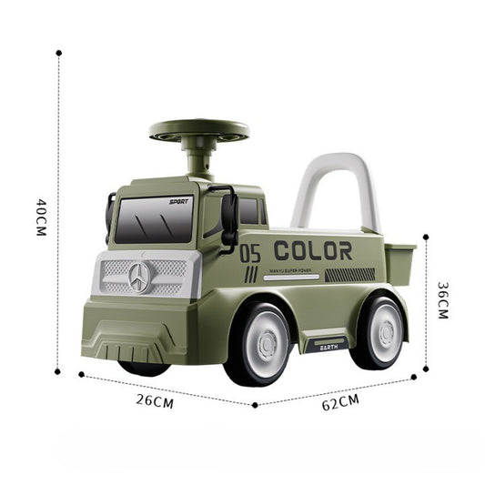 Mașinuță pentru copii, 3 ani, Model Camion, Sport, Claxon, Cutie Depozitare, 62x26x40 cm, Verde