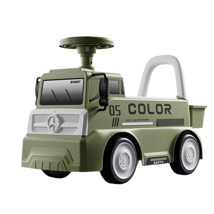 Mașinuță pentru copii, 3 ani, Model Camion, Sport, Claxon, Cutie Depozitare, 62x26x40 cm, Verde
