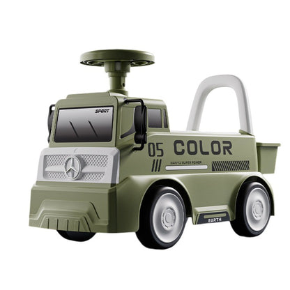 Mașinuță pentru copii, 3 ani, Model Camion, Sport, Claxon, Cutie Depozitare, 62x26x40 cm, Verde