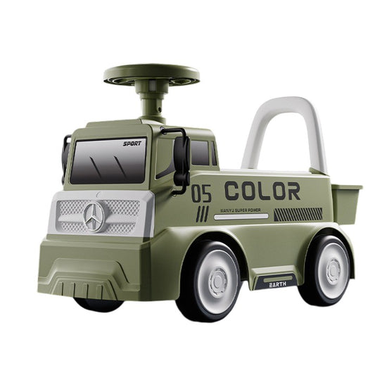 Mașinuță pentru copii, 3 ani, Model Camion, Sport, Claxon, Cutie Depozitare, 62x26x40 cm, Verde