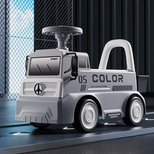 Mașinuță pentru copii, 3 ani, Model Camion, Sport, Claxon, Cutie Depozitare, 62x26x40 cm, Gri