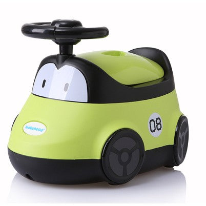 Olita pentru Copii, +1an, Portabila, Design Masinuta cu Capac, Model Prietenos, Non-Toxic, Compartiment Detasabil, Usor de Curatat, Verde