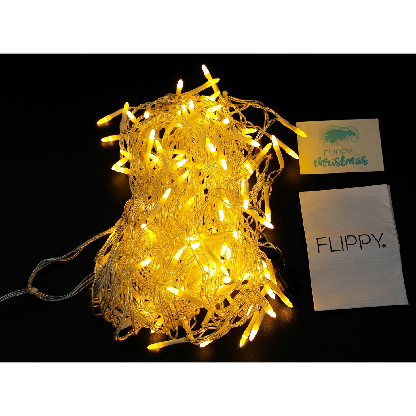 Componenta Instalatie de Craciun® Tip Franjuri, 8 jocuri de lumini, Sectiune 5 m, 143 LED-uri, Interconectabila, Fir Transparent, Alb Cald