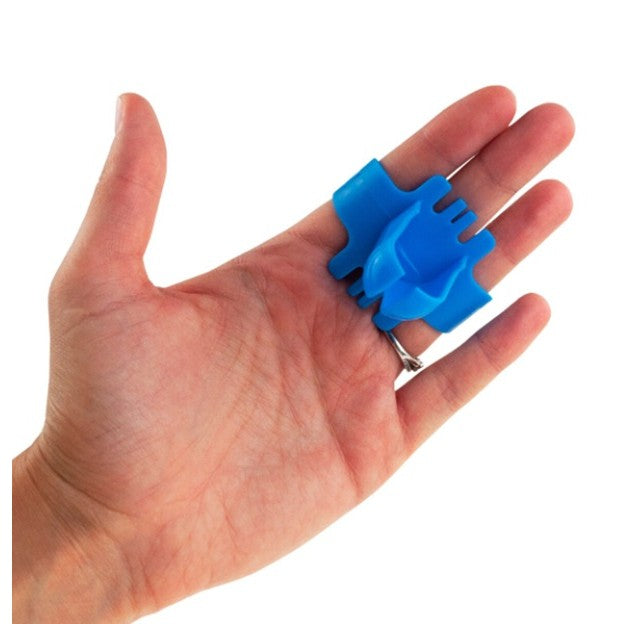 Dispozitiv de Legat Baloane, din Plastic, pentru Mana, 6.5 x 5.5 cm, Albastru