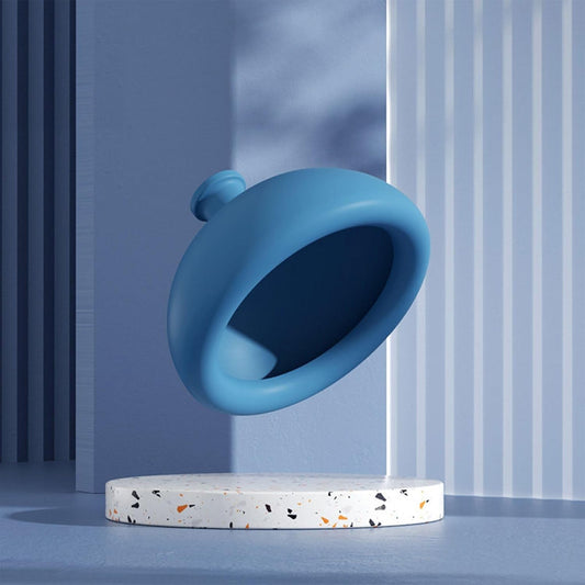 Dispozitiv Terapeutic Sputa, Cupa pentru Terapie Toracica, Dispozitiv de Eructare, pentru Adulti si Copii, 10 x 6.5 cm, din Silicon, Albastru