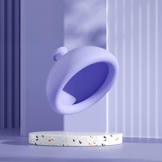 Dispozitiv Terapeutic Sputa, Cupa pentru Terapie Toracica, Dispozitiv de Eructare, pentru Adulti si Copii, 10 x 6.5 cm, din Silicon, Mov