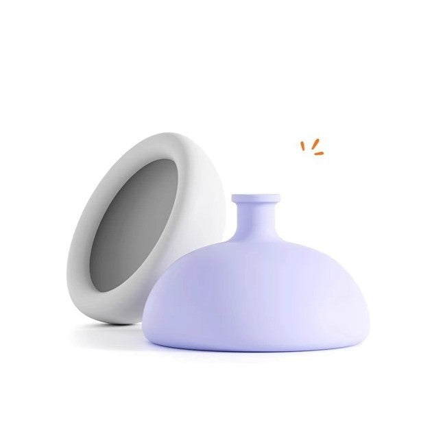 Dispozitiv Terapeutic Sputa, Cupa pentru Terapie Toracica, Dispozitiv de Eructare, pentru Adulti si Copii, 10 x 6.5 cm, din Silicon, Alb