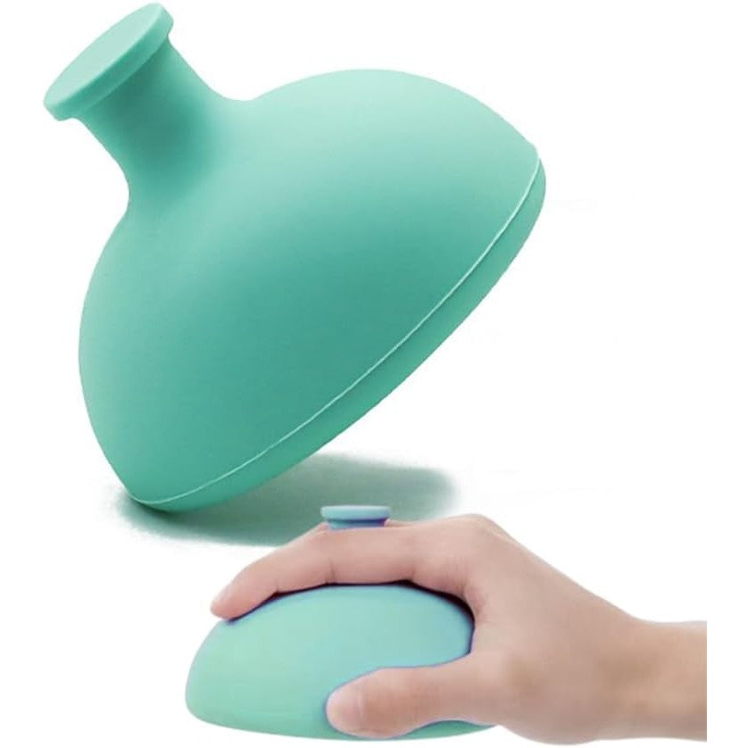 Dispozitiv Terapeutic Sputa, Cupa pentru Terapie Toracica, Dispozitiv de Eructare, pentru Sugari si Copii, 7.5 x 6 cm, din Silicon, Verde
