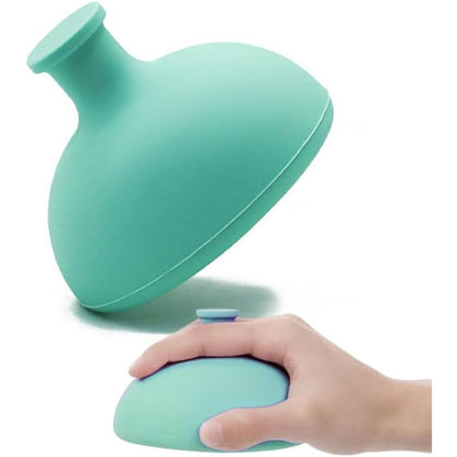 Dispozitiv Terapeutic Sputa, Cupa pentru Terapie Toracica, Dispozitiv de Eructare, pentru Sugari si Copii, 7.5 x 6 cm, din Silicon, Verde