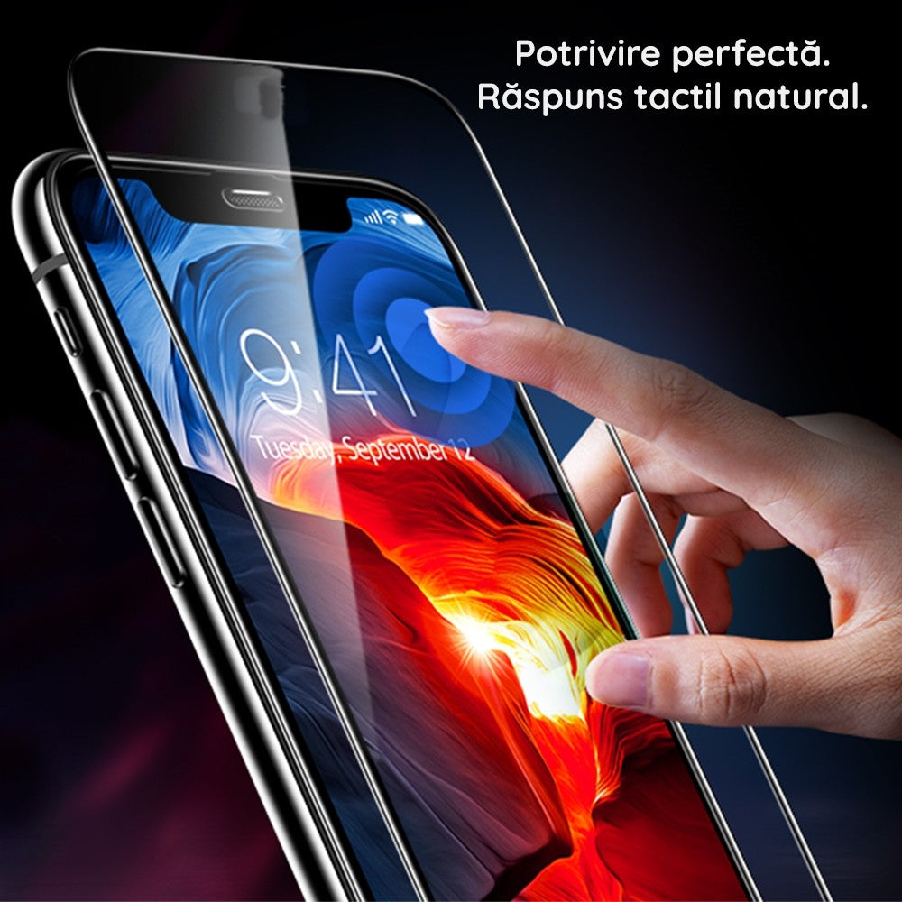 Folie Sticla pentru Samsung A34 5G, Transparenta HD, 9H, 111D, Margini negre