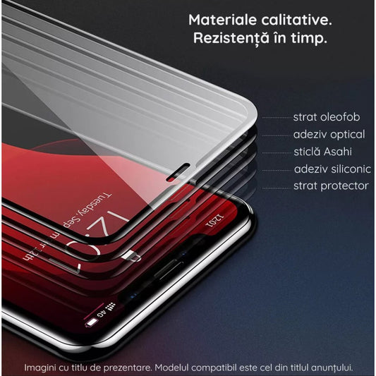 Folie Sticla® pentru Samsung A7 2018 111D Negru