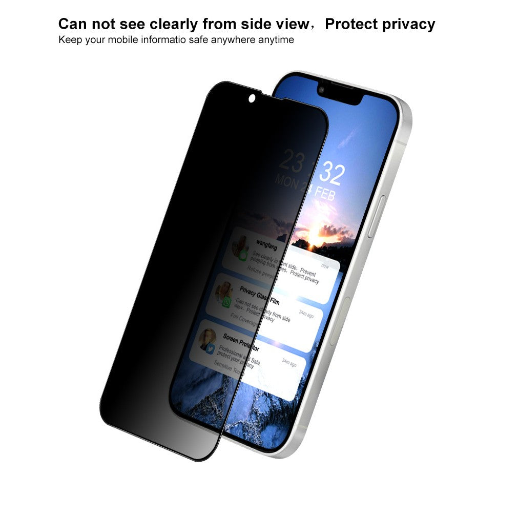 Folie Sticla securizata® compatibila cu Apple iPhone Apple iPhone 13 Pro Max Full Glue Privacy Negru