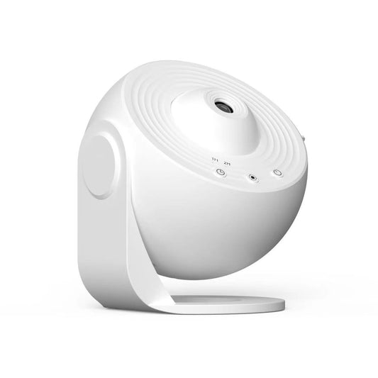 Lampa Tip Proiector Galaxie, pentru Dormitor, Tematica Cer Instelat, Model Glob, HD, Rotire 360 de Grade, 20 de Imagini, Incarcare USB, 10 W, 15x15 cm, Alb