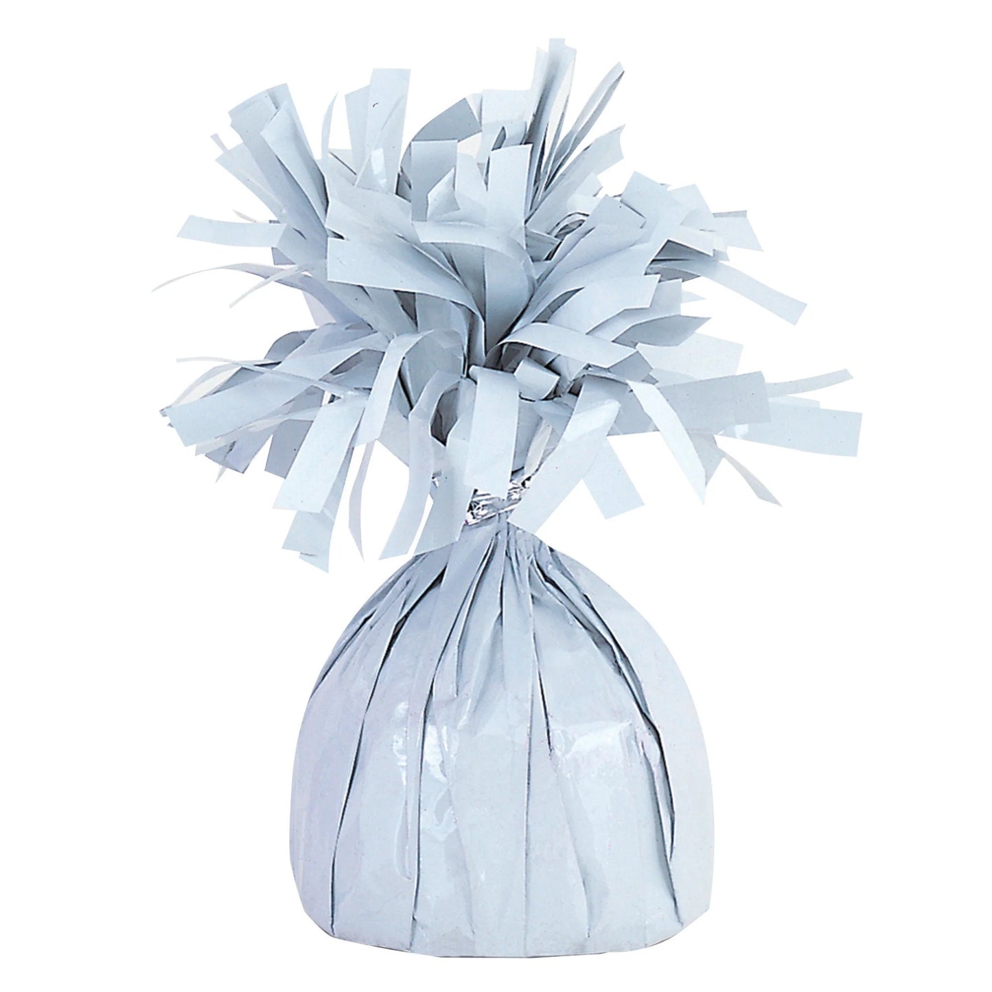 Greutate pentru Baloane cu Heliu, din Folie cu Franjuri, 170g, 13 x 5 x 3 cm, Alb