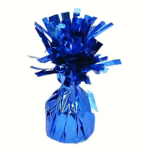 Greutate pentru Baloane cu Heliu, din Folie cu Franjuri, 170g, 13 x 5 x 3 cm, Albastru