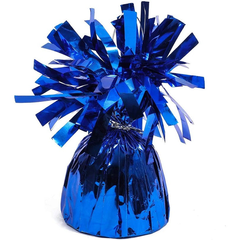 Greutate pentru Baloane cu Heliu, din Folie cu Franjuri, 170g, 13 x 5 x 3 cm, Albastru
