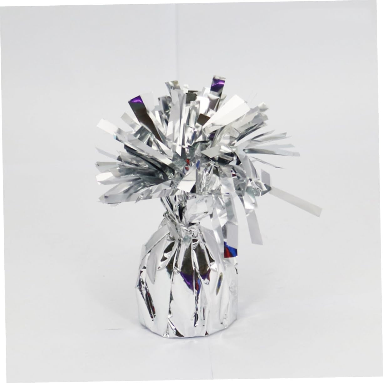 Greutate pentru Baloane cu Heliu, din Folie cu Franjuri, 170g, 13 x 5 x 3 cm, Argintiu