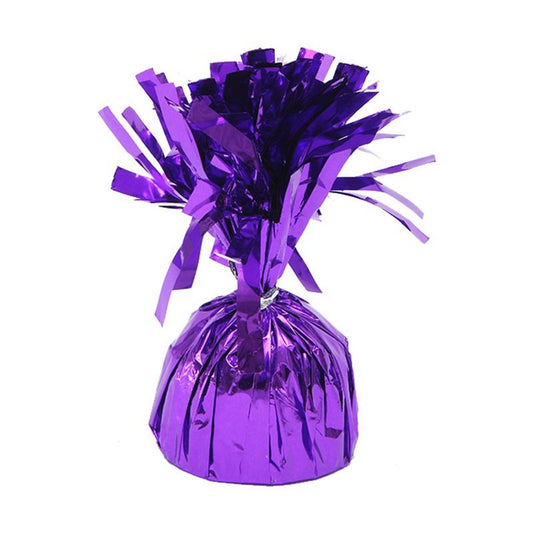 Greutate pentru Baloane cu Heliu, din Folie cu Franjuri, 170g, 13 x 5 x 3 cm, Mov