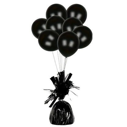 Greutate pentru Baloane cu Heliu, din Folie cu Franjuri, 170g, 13 x 5 x 3 cm, Negru