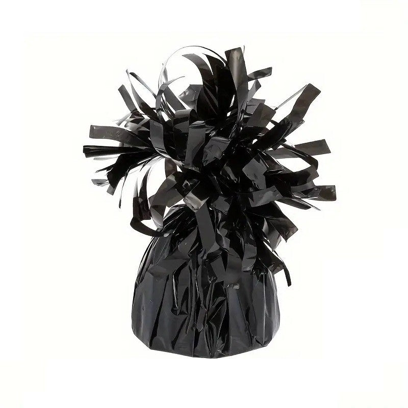 Greutate pentru Baloane cu Heliu, din Folie cu Franjuri, 170g, 13 x 5 x 3 cm, Negru