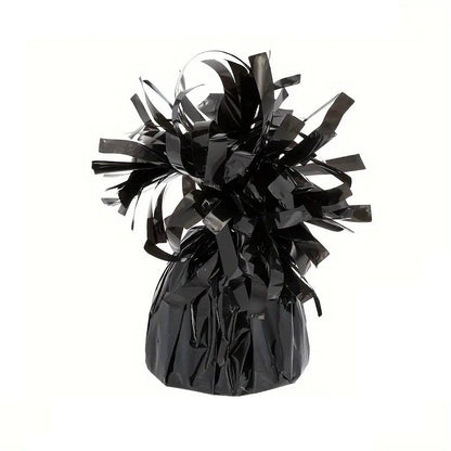 Greutate pentru Baloane cu Heliu, din Folie cu Franjuri, 170g, 13 x 5 x 3 cm, Negru