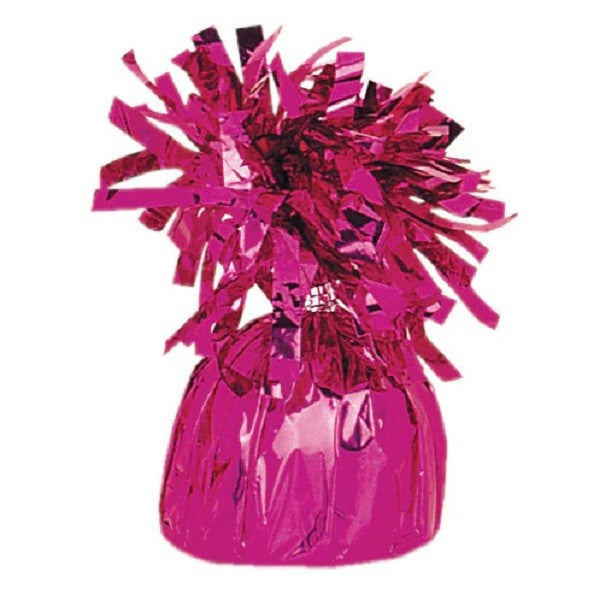 Greutate pentru Baloane cu Heliu, din Folie cu Franjuri, 170g, 13 x 5 x 3 cm, Roz
