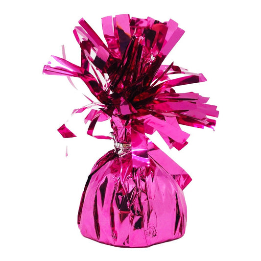 Greutate pentru Baloane cu Heliu, din Folie cu Franjuri, 170g, 13 x 5 x 3 cm, Roz