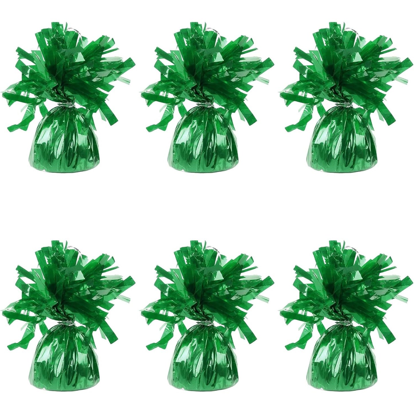 Greutate pentru Baloane cu Heliu, din Folie cu Franjuri, 170g, 13 x 5 x 3 cm, Verde