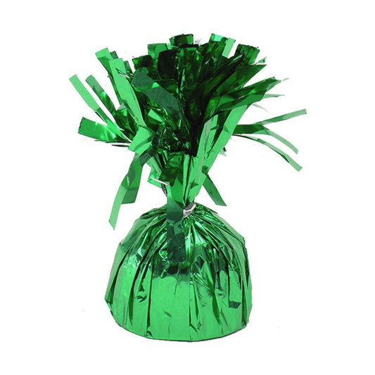 Greutate pentru Baloane cu Heliu, din Folie cu Franjuri, 170g, 13 x 5 x 3 cm, Verde