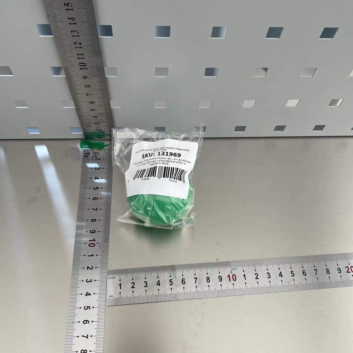 Greutate pentru Baloane, Accesoriu Petrecere, 5.5x5.5 cm, 120 g, Verde