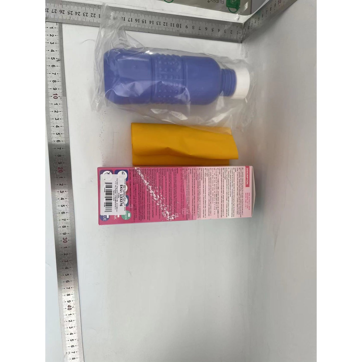 Bideu Portabil pentru Igiena Intima, pentru Postpartum/ Postoperator, 450 mL, cu Capac si Husa Galbena, 29.5x7 cm, Culoare Recipient Mov