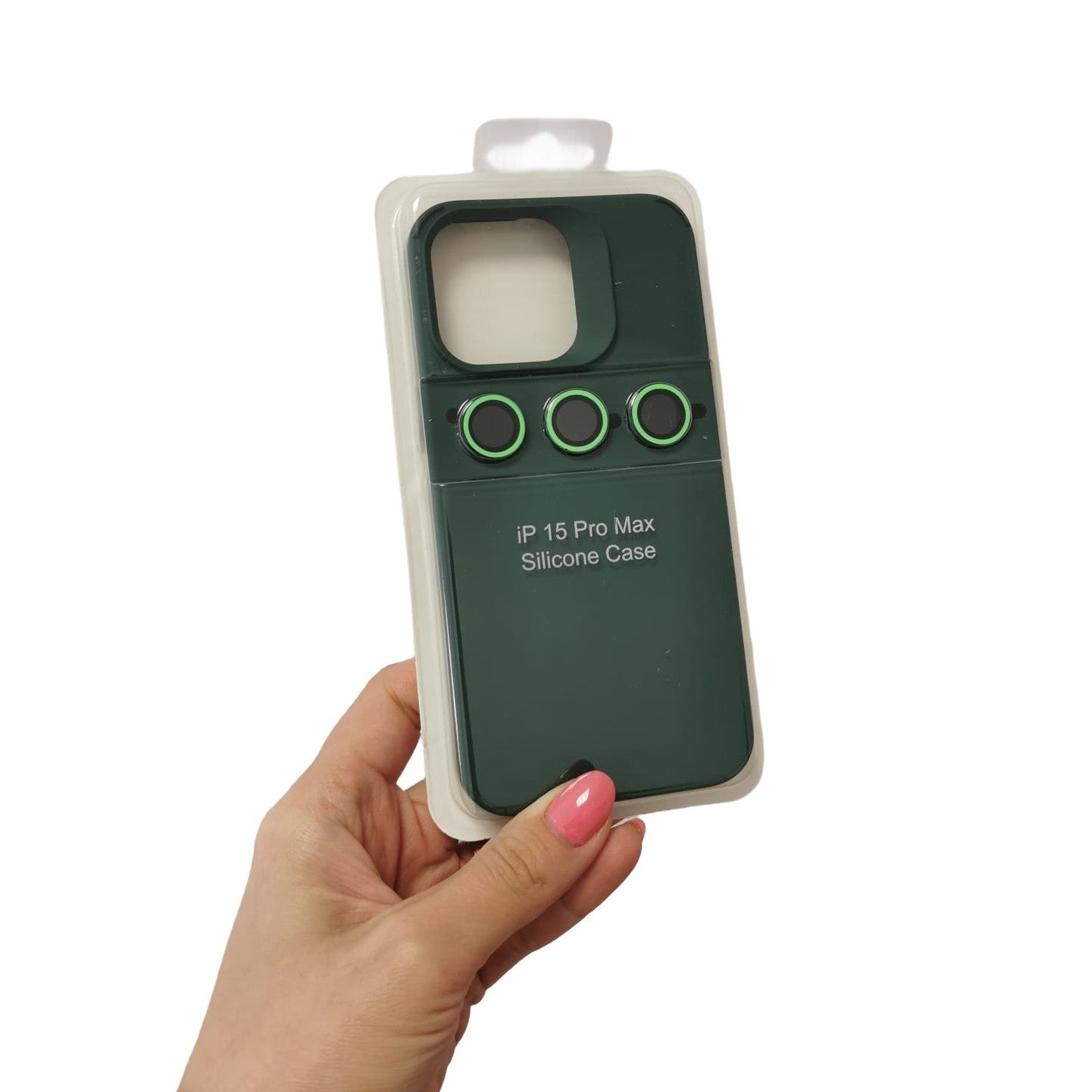 Husa Apple iPhone 15, din Silicon Lichid, Interior din Microfibra, Lentile Fosforescente de Protectie Camera, Anti Amprenta, Rezistenta la Socuri, Verde