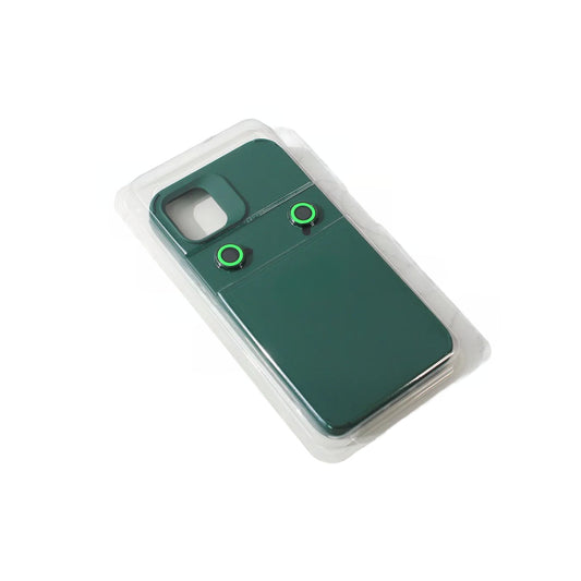 Husa Apple iPhone 15, din Silicon Lichid, Interior din Microfibra, Lentile Fosforescente de Protectie Camera, Anti Amprenta, Rezistenta la Socuri, Verde