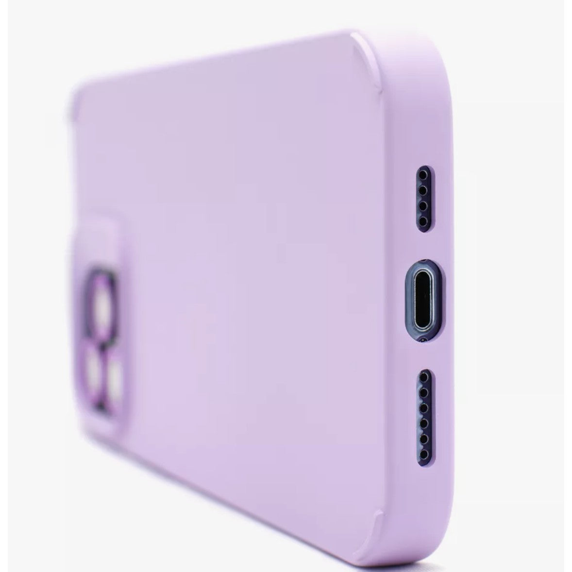 Husa Apple iPhone 15 Pro, din Silicon Lichid, Interior din Microfibra, Lentile Fosforescente de Protectie Camera, Anti Amprenta, Rezistenta la Socuri, Mov