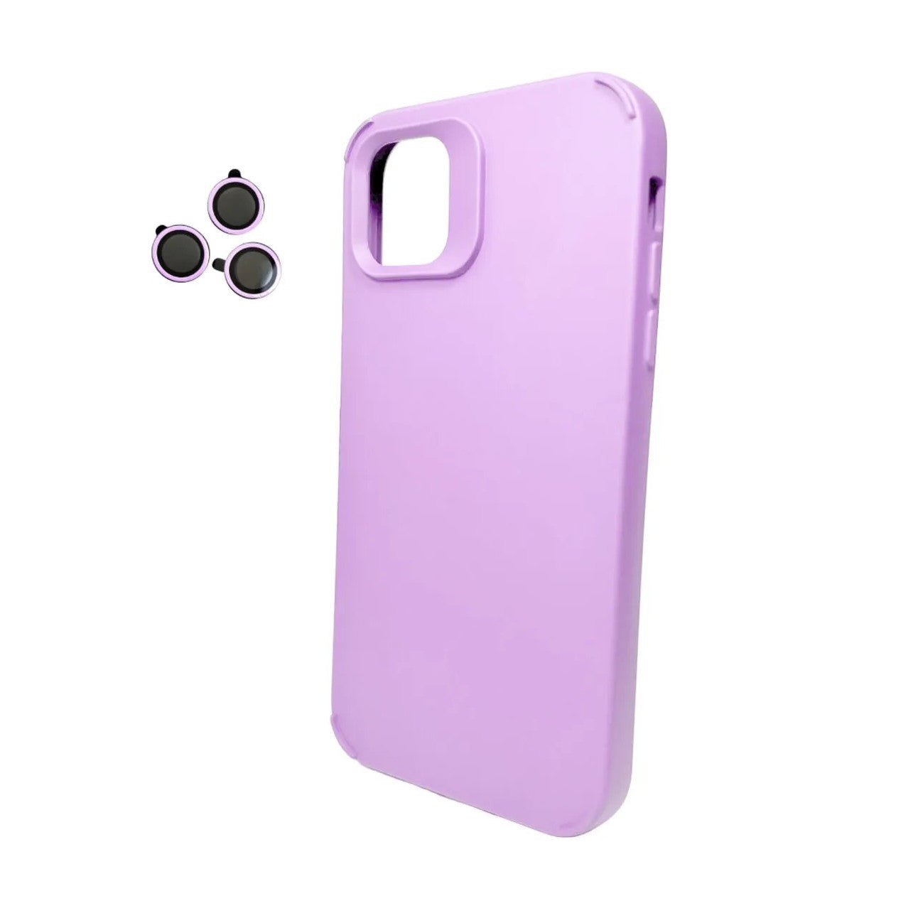 Husa Apple iPhone 15 Pro, din Silicon Lichid, Interior din Microfibra, Lentile Fosforescente de Protectie Camera, Anti Amprenta, Rezistenta la Socuri, Mov