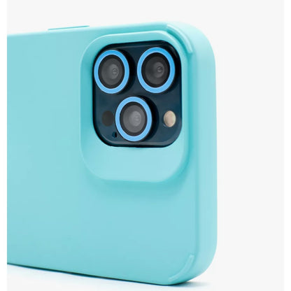 Husa Apple iPhone 15 Pro, din Silicon Lichid, Interior din Microfibra, Lentile Fosforescente de Protectie Camera, Anti Amprenta, Rezistenta la Socuri, Bleu