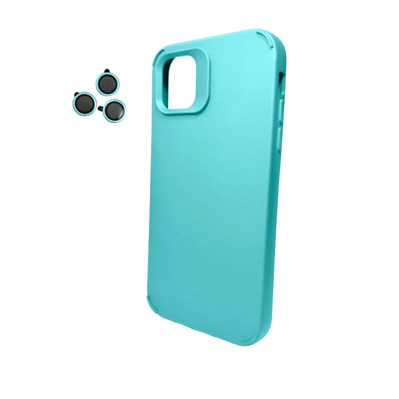 Husa Apple iPhone 15 Pro, din Silicon Lichid, Interior din Microfibra, Lentile Fosforescente de Protectie Camera, Anti Amprenta, Rezistenta la Socuri, Bleu
